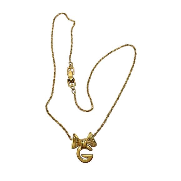 Givenchy G with Big Bow Gold Plated Necklace - Picture 6 of 10